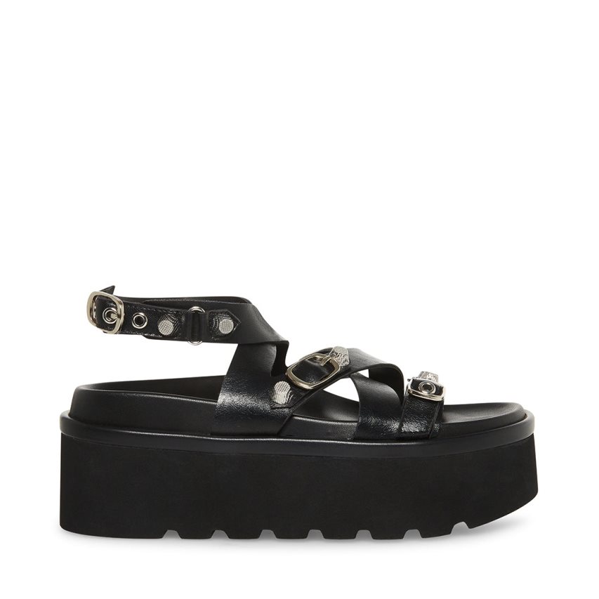 Sandalias de Plataforma Steve Madden Brant Mujer Negras | ES TXES61